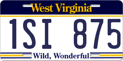 WV license plate 1SI875