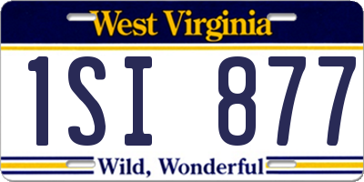 WV license plate 1SI877