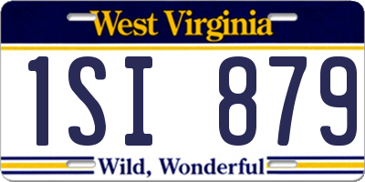 WV license plate 1SI879