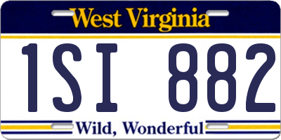 WV license plate 1SI882