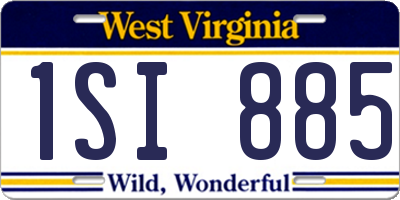 WV license plate 1SI885