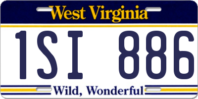WV license plate 1SI886