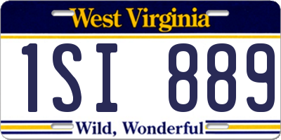 WV license plate 1SI889