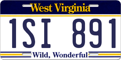 WV license plate 1SI891
