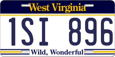 WV license plate 1SI896