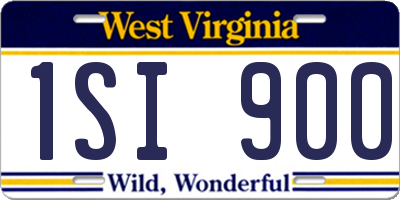 WV license plate 1SI900