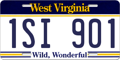 WV license plate 1SI901