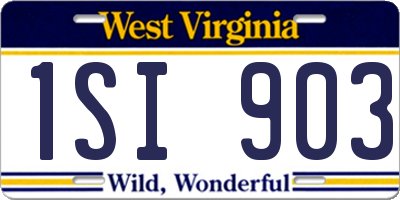 WV license plate 1SI903