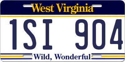 WV license plate 1SI904