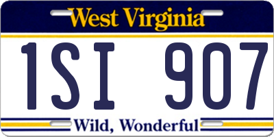 WV license plate 1SI907