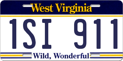 WV license plate 1SI911
