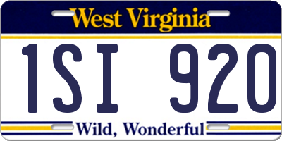 WV license plate 1SI920
