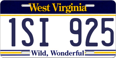 WV license plate 1SI925