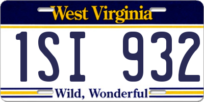 WV license plate 1SI932