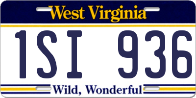 WV license plate 1SI936