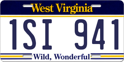 WV license plate 1SI941