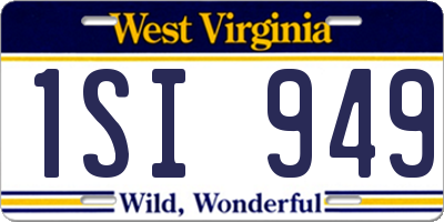 WV license plate 1SI949