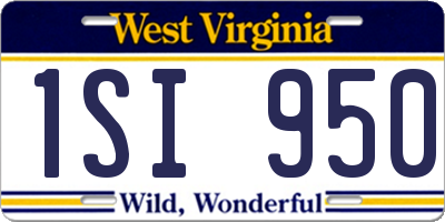 WV license plate 1SI950