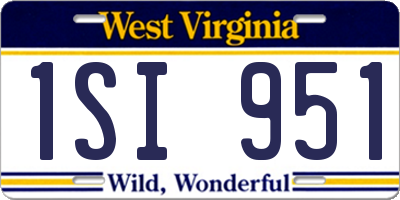 WV license plate 1SI951