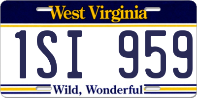 WV license plate 1SI959