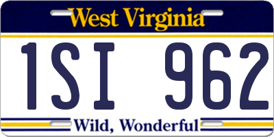 WV license plate 1SI962