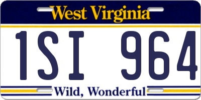 WV license plate 1SI964