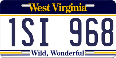 WV license plate 1SI968