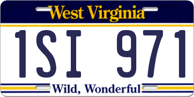WV license plate 1SI971
