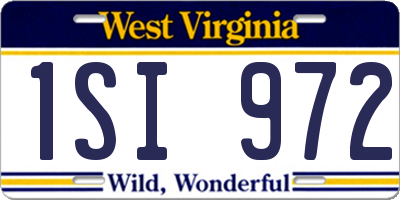 WV license plate 1SI972