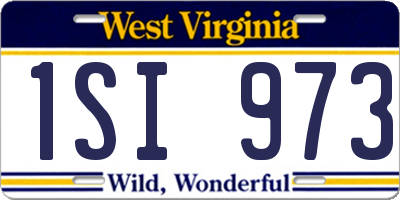 WV license plate 1SI973