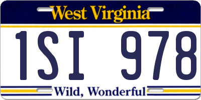 WV license plate 1SI978
