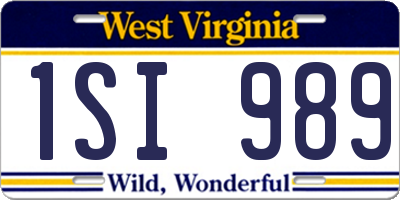 WV license plate 1SI989