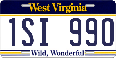 WV license plate 1SI990