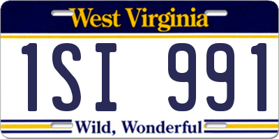 WV license plate 1SI991