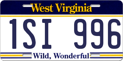 WV license plate 1SI996