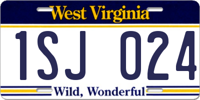 WV license plate 1SJ024