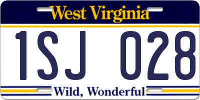 WV license plate 1SJ028