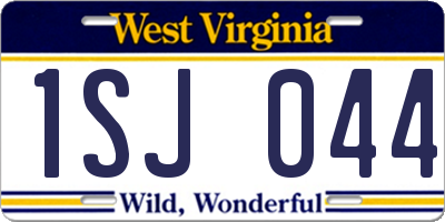WV license plate 1SJ044
