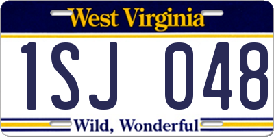 WV license plate 1SJ048