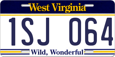 WV license plate 1SJ064