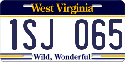 WV license plate 1SJ065