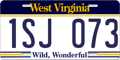 WV license plate 1SJ073