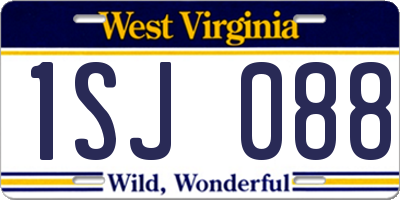 WV license plate 1SJ088