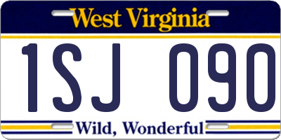 WV license plate 1SJ090