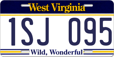 WV license plate 1SJ095