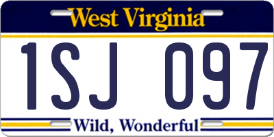 WV license plate 1SJ097