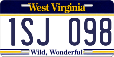WV license plate 1SJ098