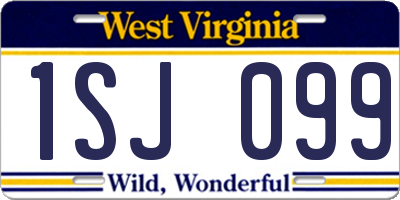 WV license plate 1SJ099