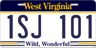 WV license plate 1SJ101