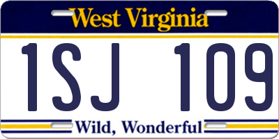 WV license plate 1SJ109